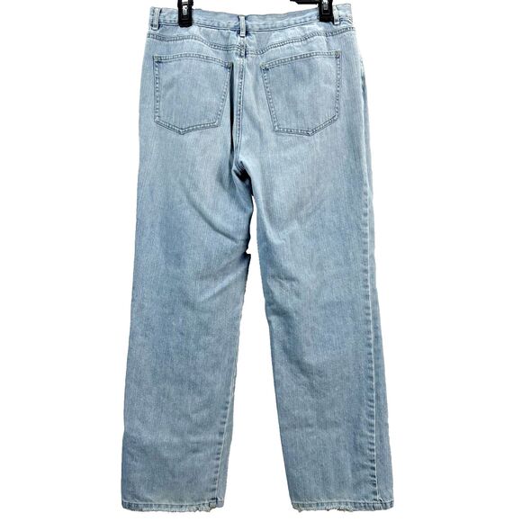 Talbots Blue Jeans Women’s 12  High Rise Light Wash Straight Leg Vintage Cotton - Picture 4 of 9